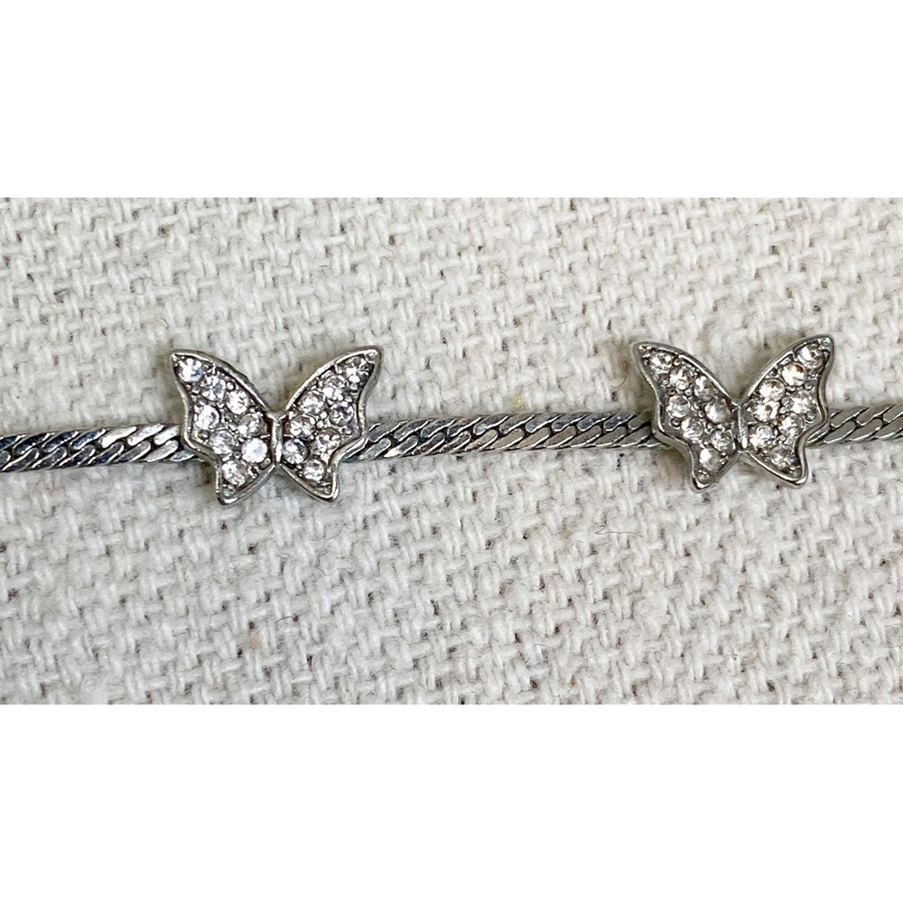 Cz butterfly choker necklace - Picture 5 of 6